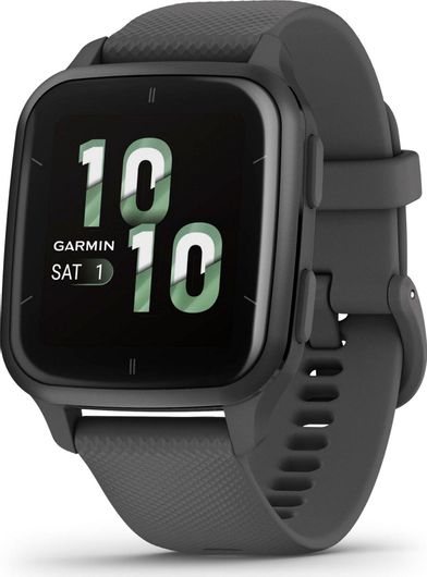 Garmin Venu Sq 2 Aluminium 40mm Αδιάβροχο Smartwatch με Παλμογράφο Slate Aluminium Bezel with Shadow Grey Case and Silicone Band