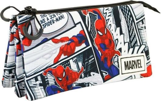 Κασετίνα Τριπλή Spiderman Multicolour Fan Triple Pencil Case Spiderman Stories-03476