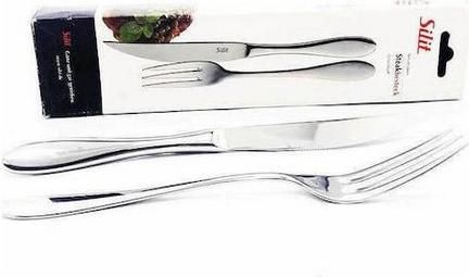 Σετ Μαχαιροπίρουνα Silit Ανοξείδωτα 2τμχ Ασημί