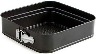 Φόρμα Ζαχαροπλαστικής General Trade για Κέικ Τετράγωνη από Αλουμίνιο με Αποσπώμενη Βάση 26x26x7.5cm 3τμχ