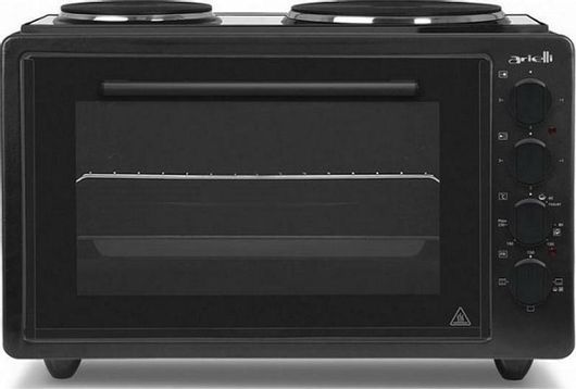 Φουρνάκι Arielli AO-3642BL Ηλεκτρικό 42lt με 2 Εστίες Μαύρο