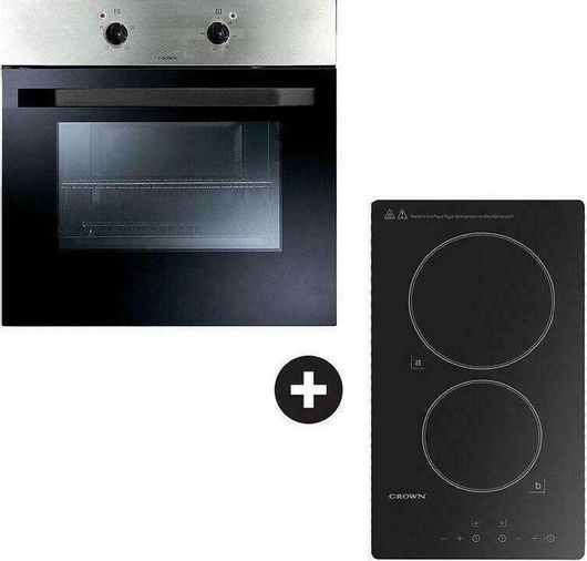 Φούρνος άνω Πάγκου Crown FCM 106 AIX + VCP 32 56lt με Εστίες Κεραμικές 0.0