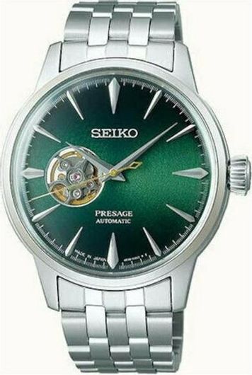 Ανδρικό Ρολόι Seiko Presage SSA441J1 με Μεταλλικό Μπρασελέ Ασημί