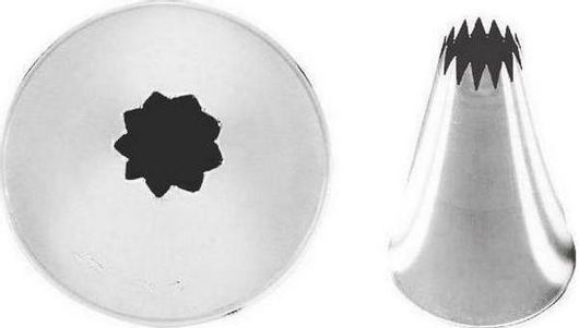 Μύτη Κορνέ Αστέρι 15 Ακτίνων Paderno 47356-12 Ανοξείδωτη Μονοκόμματη 13mm Σετ 6τμχ