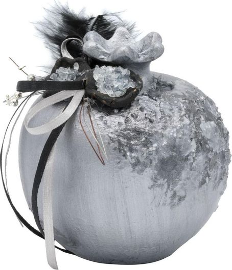 Γούρι για το Σπίτι JK Home Décor Ρόδι Κεραμικό 9cm Ασημί