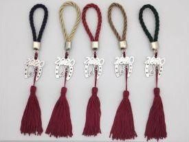 Γούρι για το Σπίτι Kostibas 6710-430 Μικρό Πέταλο με Ρόδι Μέταλλο Σετ 5τμχ Λευκό 6710-430