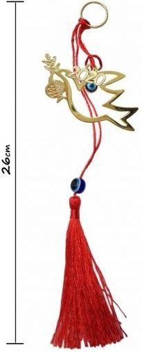 Γούρι για το Σπίτι Kostibas 6710-501X Περιστέρι με Μάτι Μέταλλο Χρυσαφί