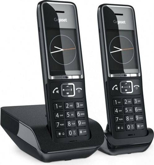 Gigaset Comfort 550 Ασύρματο Τηλέφωνο Duo με Ελληνικό Μενού Μαύρο