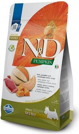 Farmina N&D Pumpkin Adult Mini 2kg Ξηρά Τροφή χωρίς Σιτηρά & Γλουτένη για Ενήλικους Σκύλους Μικρόσωμων Φυλών με Κολοκύθα και Πάπια