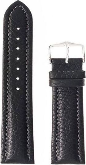 Λουράκι Ρολογιού Hirsch Buffalo από Δέρμα 18mm Μαύρο