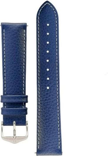 Λουράκι Ρολογιού Hirsch Kansas με Ραφή από Δέρμα 18mm Μπλε
