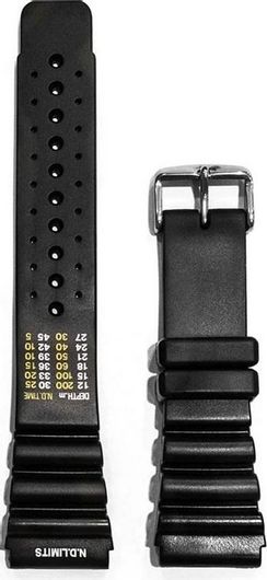 Λουράκι Ρολογιού Hirsch Pro Diver από Καουτσούκ 22mm Μαύρο