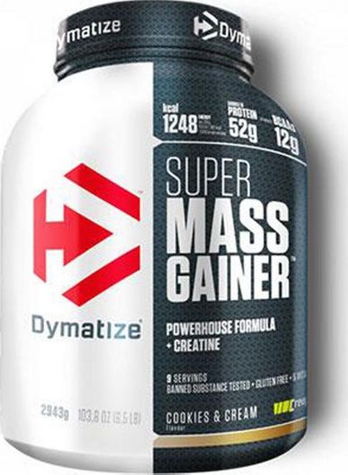 Dymatize Super Mass Gainer με Κρεατίνη Χωρίς Γλουτένη με Γεύση Cookies & Cream 2.943kg