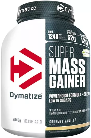 Dymatize Super Mass Gainer με Κρεατίνη Χωρίς Γλουτένη με Γεύση Gourmet Vanilla 2.934kg