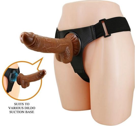 Strap On Pretty Love Michael Harness με Dildo 20cm Καφέ
