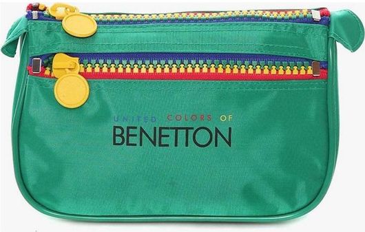 Κασετίνα Benetton 132-333-17203-green Οβάλ Υφασμάτινη Πράσινο