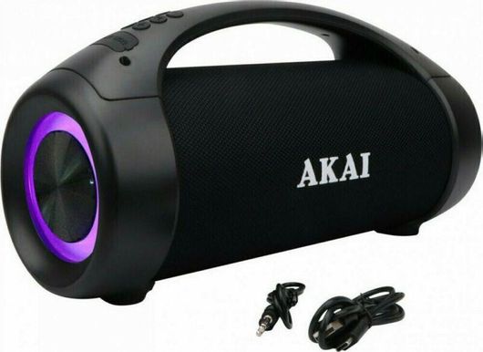 Akai ABTS-55 Φορητό Ηχείο Bluetooth 50W με Ραδιόφωνο & Διάρκεια Μπαταρίας έως 3.8 Ώρες Μαύρο