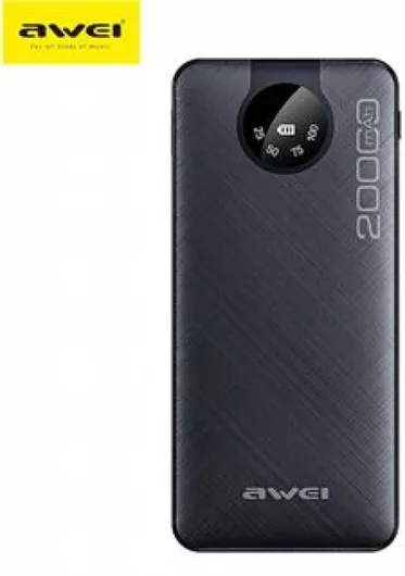 Power Bank Awei P134K Power Bank 20000mAh με Θύρα USB-A & Θύρα USB-C Μαύρο