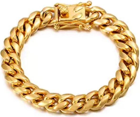 Γυναικεία Αλυσίδα Χειρός Cuban Bracelet από Ανοξείδωτο Ατσάλι Επιχρυσωμένο