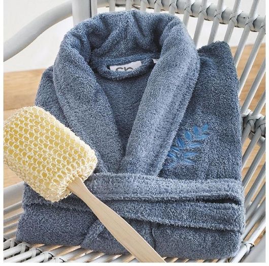 Μπουρνούζι Με Γιακά Primus Sky Blue