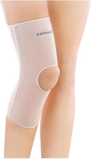 Επιγονατίδα Orthovice 5704 Ελαστική με Οπή & Μπανέλες One Size Μπεζ