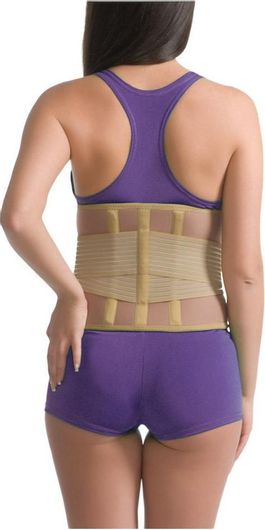 Ζώνη Μέσης Alfa Care AC-1066B Ελαστική Neoprene με Μπανέλες King Size Μπεζ