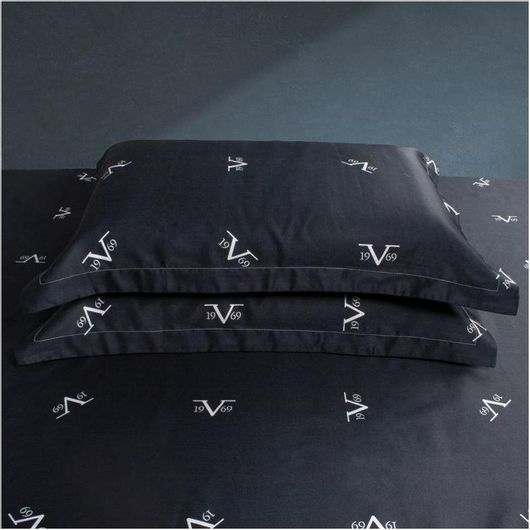 Σετ Μαξιλαροθήκες 19V69 Oxford 50Χ70cm 2τμχ Cento Μαύρο