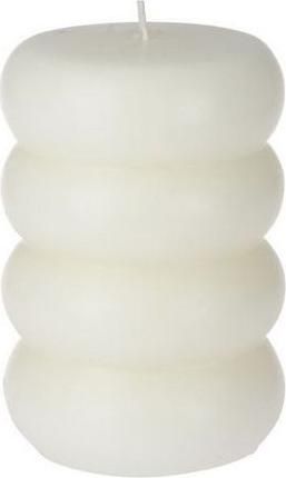 Κερί Κορμός Beading 7.5x10cm Εκρού