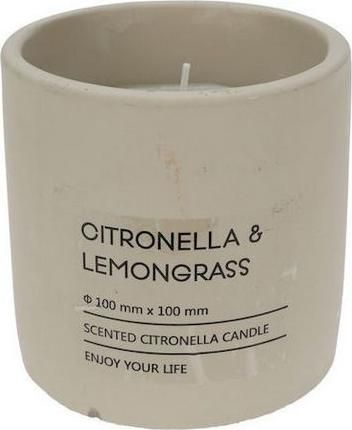 Κερί Citronella σε Τσιμεντένιο Ποτήρι 10cm Μπεζ