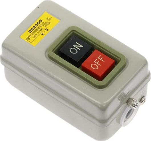 Διακόπτης On-Off Push Button 500V 3.7KW Λευκό | SHOPFLIX.gr
