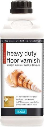 Βερνίκι Polyvine Heavy Duty Floor Varnish Σατινέ Νερού Πατωμάτων 1L