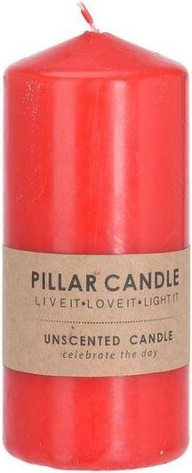 Κερί JK Home Decoration Διακοσμητικό Κόκκινο 6.5x14cm