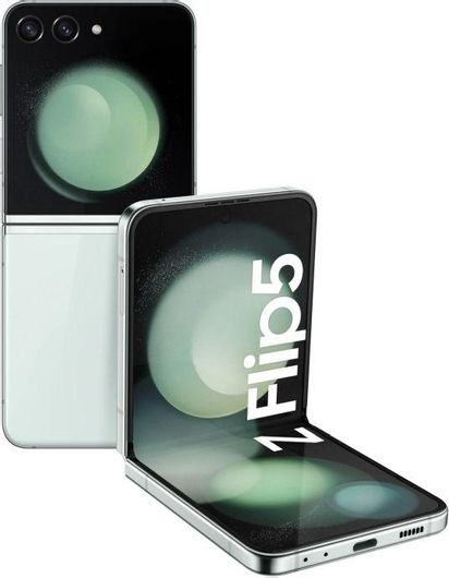 【美品】Galaxy Z Flip5 Mint (GR) 256GB Telefon mobil Samsung Galaxy Z Flip5, 8GB RAM, 256GB, 5G