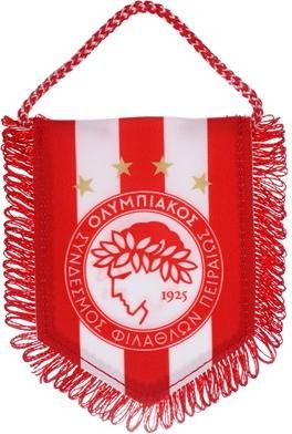 Λάβαρο Ολυμπιακός 9 x 12 Ριγέ Κόκκινο