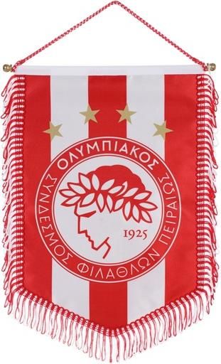 Λάβαρο Ολυμπιακός 23 x 33 Ριγέ Κόκκινο
