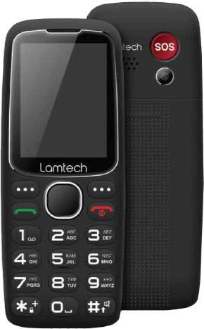 Κινητό Απλής Χρήσης Lamtech Tiny L II Dual Sim με Μεγάλα Κουμπιά Μαύρο
