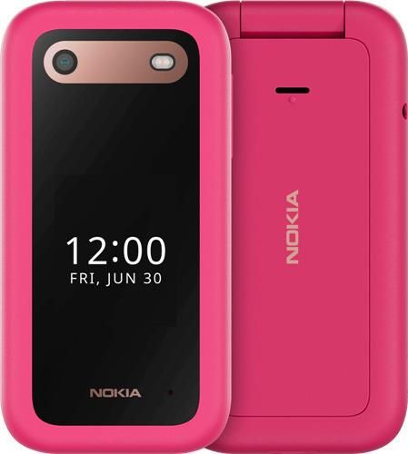 Κινητό Απλής Χρήσης Nokia 2660 Flip Dual SIM 48MB / 128MB με Κουμπιά Ροζ