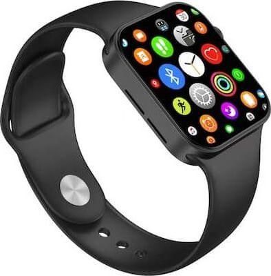 Smartwatch K7 Pro 1.83" Metal Case & Silicon Strap Μαύρο