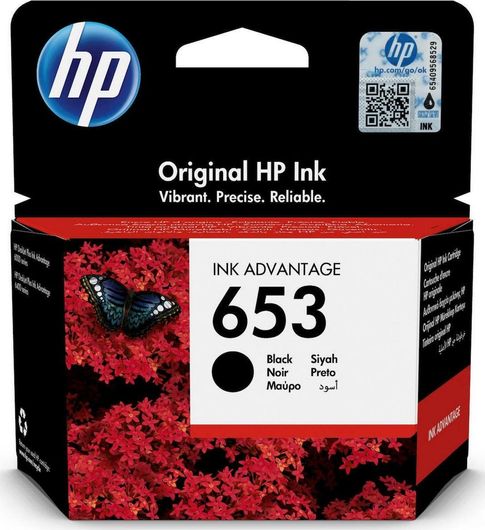 Μελάνι Εκτυπωτή Inkjet HP 653 Μαύρο 3YM75AE
