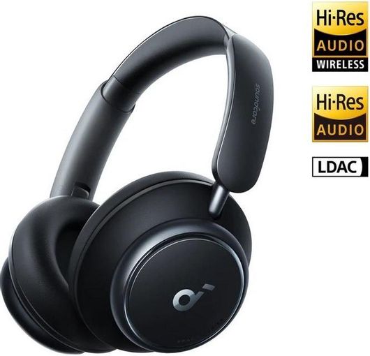Soundcore by Anker Space Q45 Ασύρματα/Ενσύρματα Over Ear Ακουστικά με 50 ώρες Λειτουργίας Μαύρο