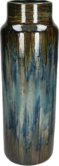 Διακοσμητικό Βάζο 8719533141303 Κεραμικό 14.5x14.5x39cm Μπλε