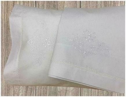 Μαξιλαροθήκες Linea Home Vienna με Κέντημα 50x70cm Σετ 2τμχ Λευκό