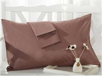 Μαξιλαροθήκες Σετ Linea Home με Φάσα 52x72cm Καφέ