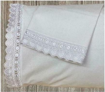 Μαξιλαροθήκες Σετ Linea Home Hearts με Φάσα 50x70cm Λευκό