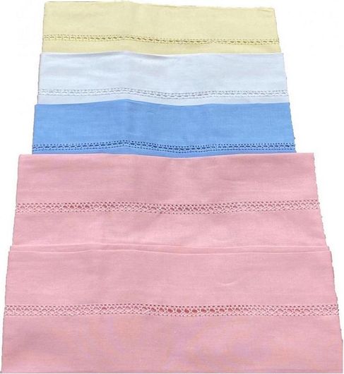 Μαξιλαροθήκες Linea Home με Φάσα 50x70cm Σετ 2τμχ Λευκό