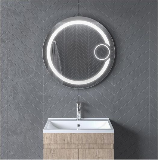 Καθρέπτης Martin M189 LED Στρογγυλός 60x60cm με Μεγεθυντικό Φακό