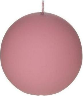 Κερί Inart Διακοσμητικό Μπάλα Ροζ / Μοβ 8x8cm