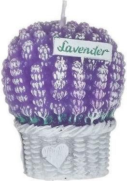 Κερί Inart Αρωματικό Λεβάντα Ροζ / Μοβ 7cm