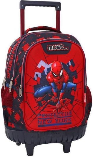 Σχολική Τσάντα Τρόλεϊ Δημοτικού Must Spiderman Protector Of New York Πολύχρωμο