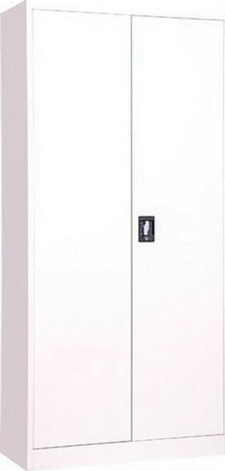 Δίφυλλη Ντουλάπα Εξωτερικού Χώρου Next Μεταλλική με 4 Ράφια Λευκό 90x40x185cm